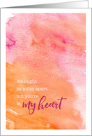 You’re in My Heart, Thinking of You, Watercolor, Artistic Blank card