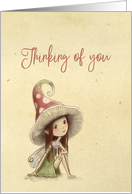 Thinking of You, Woodland Fairy, Blank Inside card