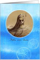 Hello Over There Mermaid Waving For A Social Distance card