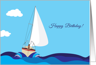 Happy Birthday Sail Boat card