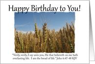 Happy Birthday Wheat - Christian card