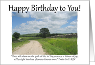 Happy Birthday Country Road - Christian card