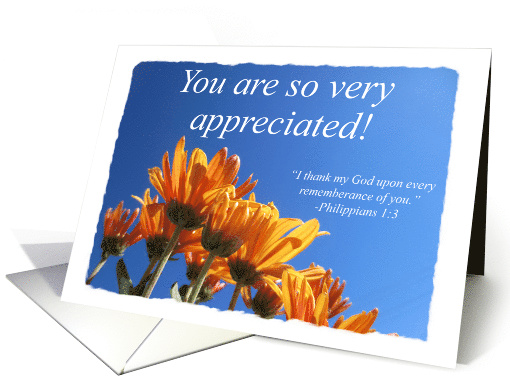 You Are Appreciated - Orange Flowers card (1350738)