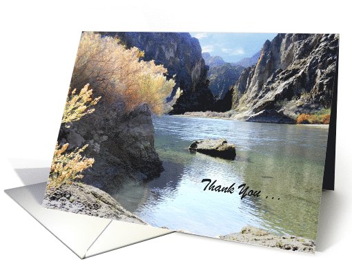 Thank You, Sympathy, Beautiful River Scenery, Personalize card