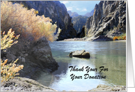 Thank You For Donation, Sympathy, Beautiful River Scenery card
