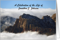 Celebration of Life Invitation, Nestled in the Clouds, Custom card