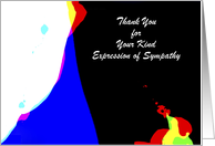Thank You, Sympathy, Abstract, Custom Cover & Inside card