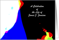 Celebration of Life Invitation, Memorial Service, Abstract, Custom card