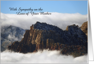 Loss of Mother, Sympathy, Nestled in the Clouds, Custom Cover & Inside card