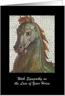 With Sympathy on the Loss of Your Pet Horse Custom card