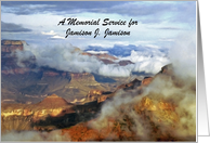 Memorial Service Invitation Custom Grand Canyon Clouds card