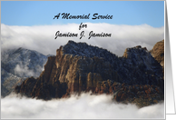 Memorial Service Invitation, Nestled in the Clouds, Customize card