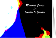 Memorial Service Invitation Custom Abstract card