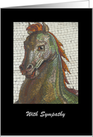 With Sympathy, Mosaic Horse, Personalize Cover/Inside card