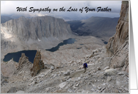 Sympathy, Loss of Father, Mountains,Solitary Hiker, Wilderness card