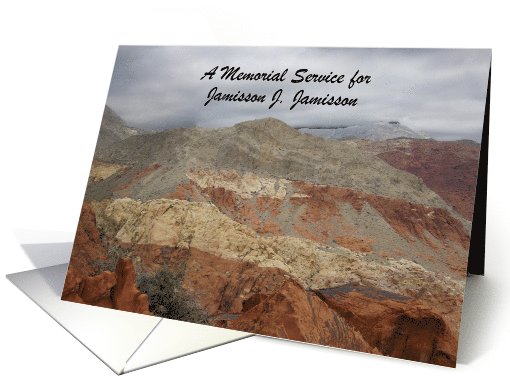 Memorial Service Invitation, Mountains, Clouds,... (1037695)