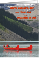 Happy Father’s Day from Son and Daughter in Law, Mountain Canoes card