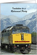 Invitation, Retirement Party, Railroad, Train, Customize card