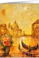 Fine art Venice specific wedding anniversary card for spouse card