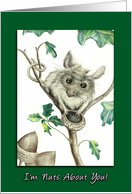 I’m Nuts About You Mouse With Acorns card