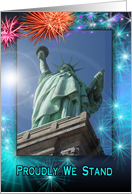 Proudly We Stand 4th of July Liberty card