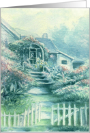 My Cozy Garden Cottage Blank Note Card
