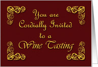 You Are Cordially Invited to a Wine Tasting, Invitation card
