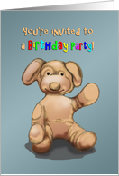Puppy Hi! Happy Birthday Party Invitation card