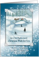 An Old Fashioned Christmas Wish for Step Daughter & Son in Law Card