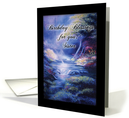 Birthday Blessings Peaceful River for Sister card (1167356)