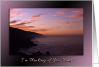 I’m Thinking of You, Sunrise over the Ocean for Dad Card