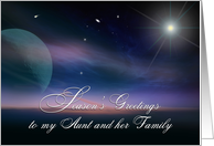 Celestial Season’s Greetings to Aunt and her Family card