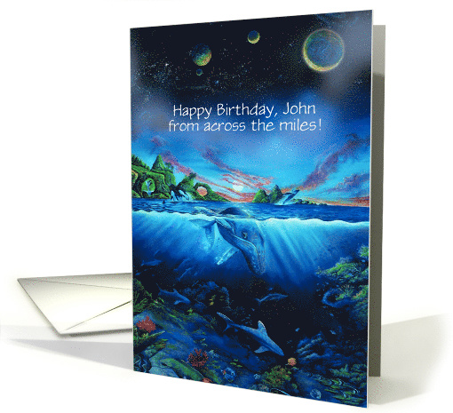 Water-world Customizable Birthday for any Name card (1395372)