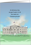 Veterans Day Thanksgiving White House card