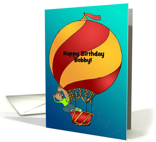 Birthday Hot Air Balloon Squirrel Customizable from... (1431524)