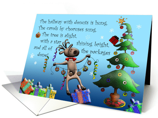 Tipsy Donut Deer Holiday Cheer card (1436128)