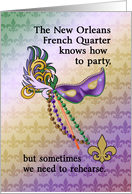 New Orleans Dinner Rehearsal Card