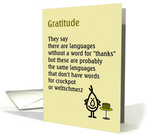 Gratitude - a (bad) Thank You Poem card (1165146)