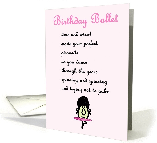 Birthday Ballet - A funny birthday poem for your favorite... (1171818)