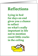 Reflections - a funny get well poem for (and from) a friend card