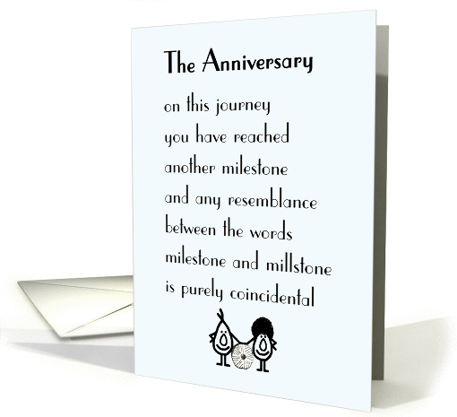 The Anniversary - A funny Wedding Anniversary Poem card (1301892)