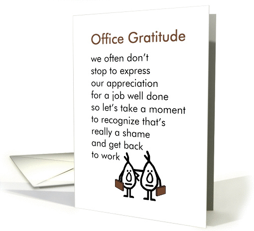 Office Gratitude  A funny Thank You Poem for the... (1301896)