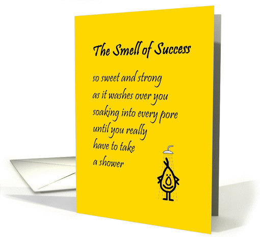 The Smell Of Success  a funny congratulations poem from... (1363570)