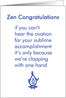 Zen Congratulations - a funny congratulations poem for the new grad card