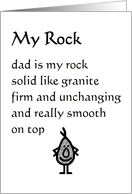 My Rock - A funny poem for dad card