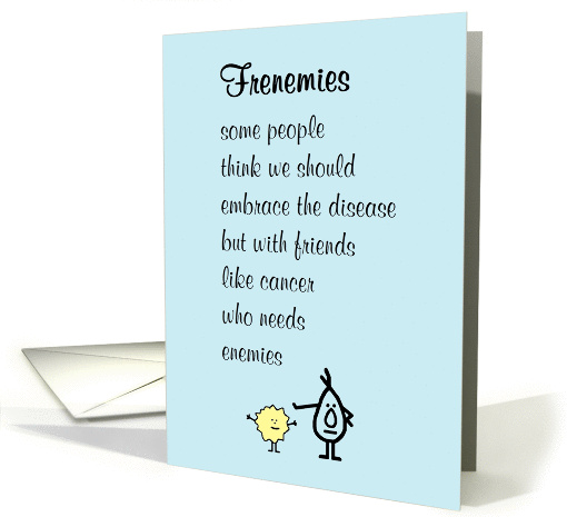 Frenemies - a funny feel better soon poem card (1463730)