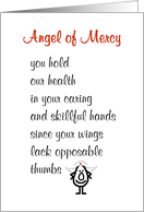 Angel of Mercy - a funny Nurse’s Day poem card