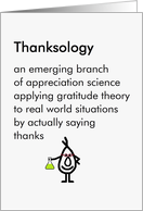 Thanksology - a funny thank you poem card