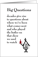 Big Questions - a funny seventieth birthday poem card
