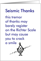 Seismic Thanks - a funny thank you poem from all of us card